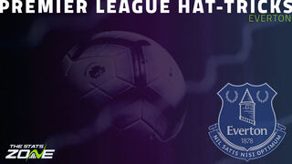 Who has scored the most Premier League hat-tricks for Everton?