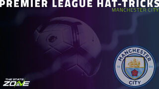 Who has scored the most Premier League hat-tricks for Man City?