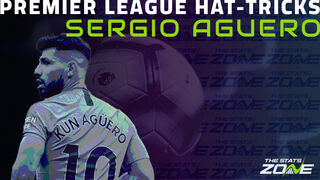 How many Premier League hat-tricks have been scored by Sergio Aguero?